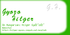 gyozo hilger business card